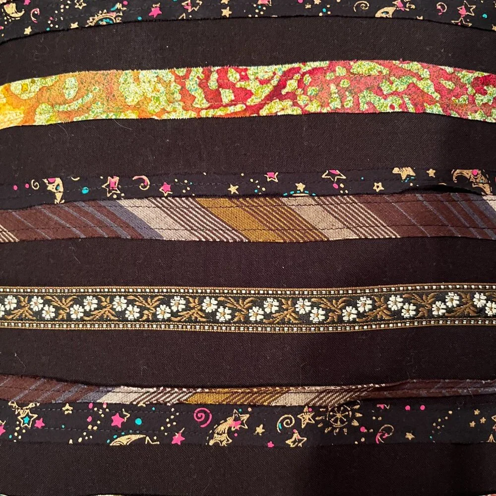 Pillow - Handmade with Different Ribbons‎ Across it